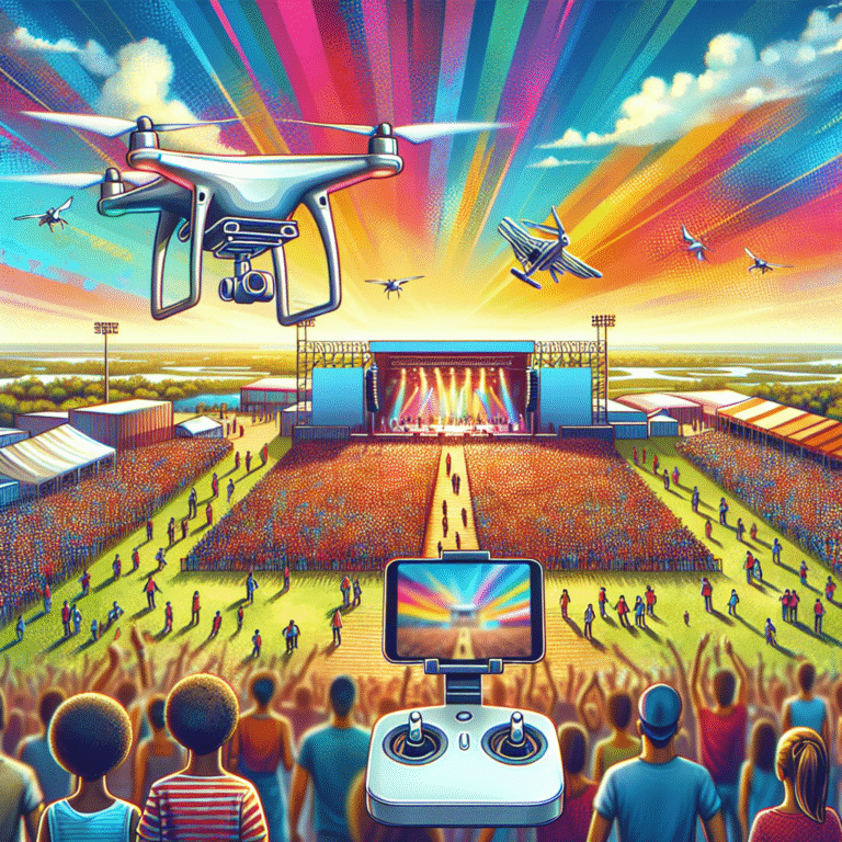 Fotografias de drone em eventos e shows