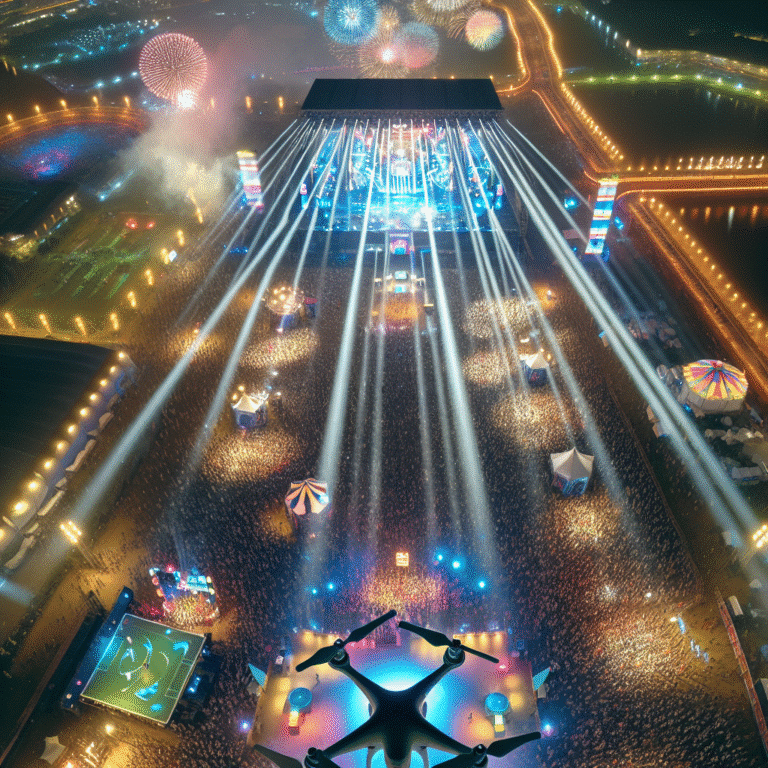 Fotografias de drone em eventos e shows