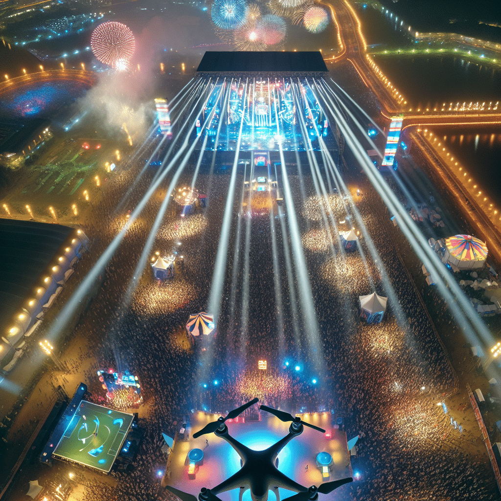 Fotografias de drone em eventos e shows