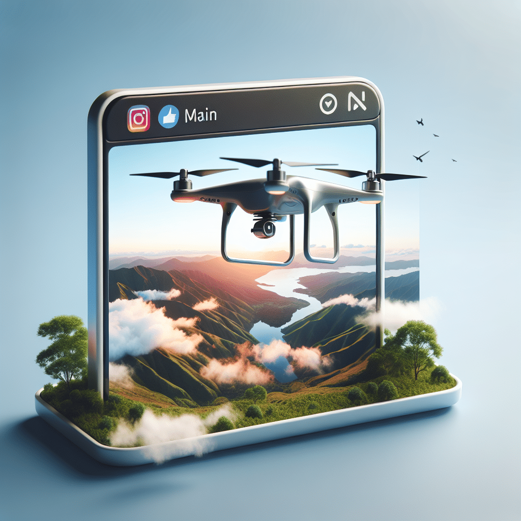 Projetos de fotografia com drone para redes sociais